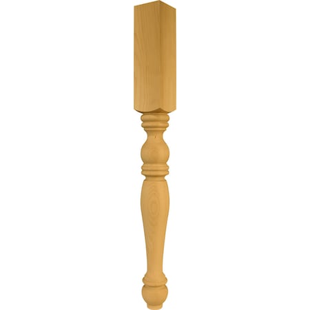 Osborne Wood Products 34 1/2 x 3 1/2 Lyndon Island Leg in Alder 2414A